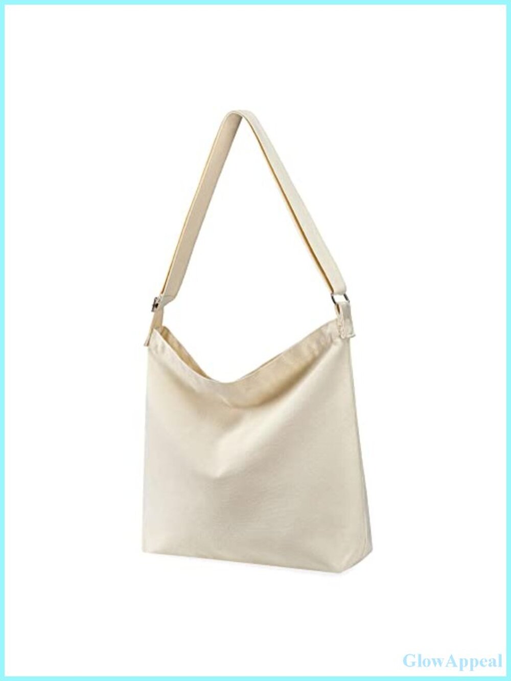 Women's Large Canvas Crossbody Tote Handbag - DIY Customizable